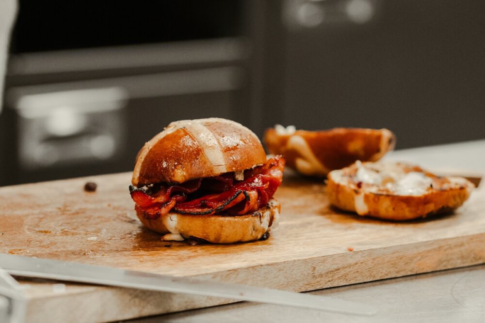 Bacon Hot Cross Bun Sandwich